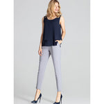 sleeveless blouse, sleeveless navy blouse