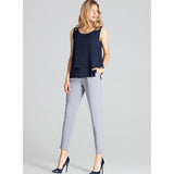 sleeveless blouse, sleeveless navy blouse