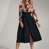 High Waist Banded Skirt