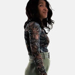 Mesh Bodysuit Globaltex, Mesh Bodysuit,Women's Bodysuit, Longsleeves Bodysuit, Fishnet Bodysuit