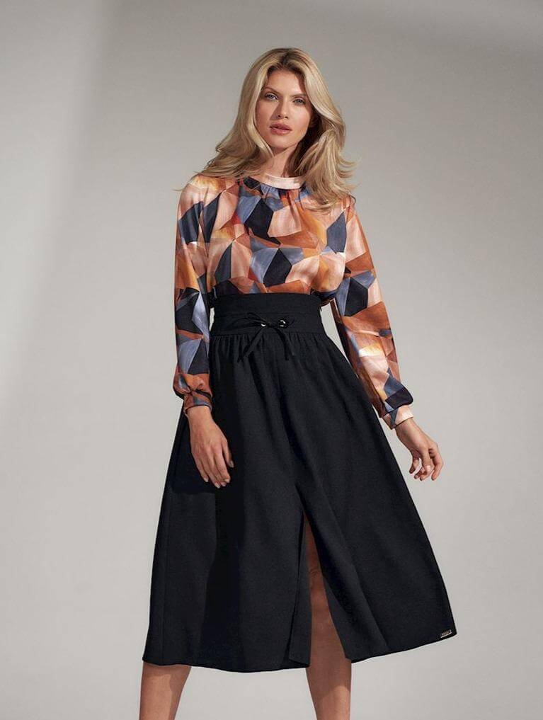 Metrix Pattern Blouse ,Metrix Pattern Blouse, blouse Woman, metrix prints blouse longsleeves 