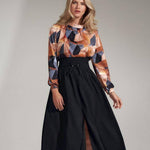 Metrix Pattern Blouse ,Metrix Pattern Blouse, blouse Woman, metrix prints blouse longsleeves 