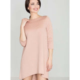 Mini dress, pink dress, dress, Quilted Asymmetric Dress 