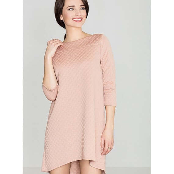Mini dress, pink dress, dress, Quilted Asymmetric Dress 