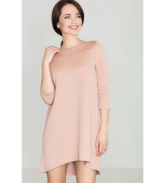 Mini dress, pink dress, dress, Quilted Asymmetric Dress 