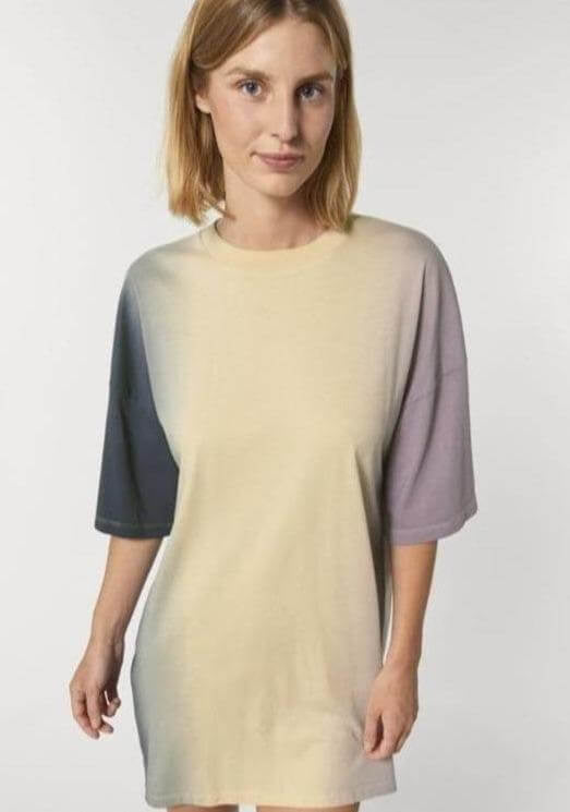 Oversized T-Shirt Dress Dip Dye, yellow t-shirt, oversized t-shirt, t-shirts