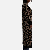 Paw Pattern Cardigan, Long Cardigan