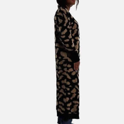Paw Pattern Cardigan, Long Cardigan