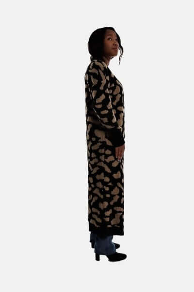 Paw Pattern Cardigan, Long Cardigan