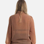 Transparent Blouse with bow tie, Polka Blouse with loops, Blouse with dots, Blouse Woman with Bowtie