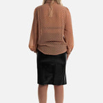 Polka Blouse , Polka Blouse with loops, Blouse with dots, Blouse Woman with Bowtie