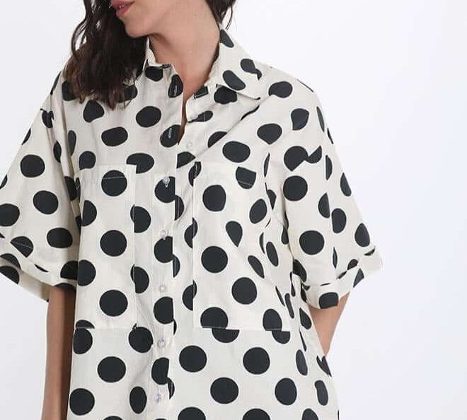 Polka Dots Cotton Shirt ,spots shirts, polka dot shirt