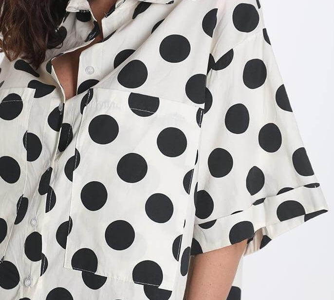 Polka Dots Cotton Shirt ,spots shirts, polka dot shirt