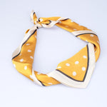Polka Dots Neck ScarfYellow Silk SCarf, Yellow scarf