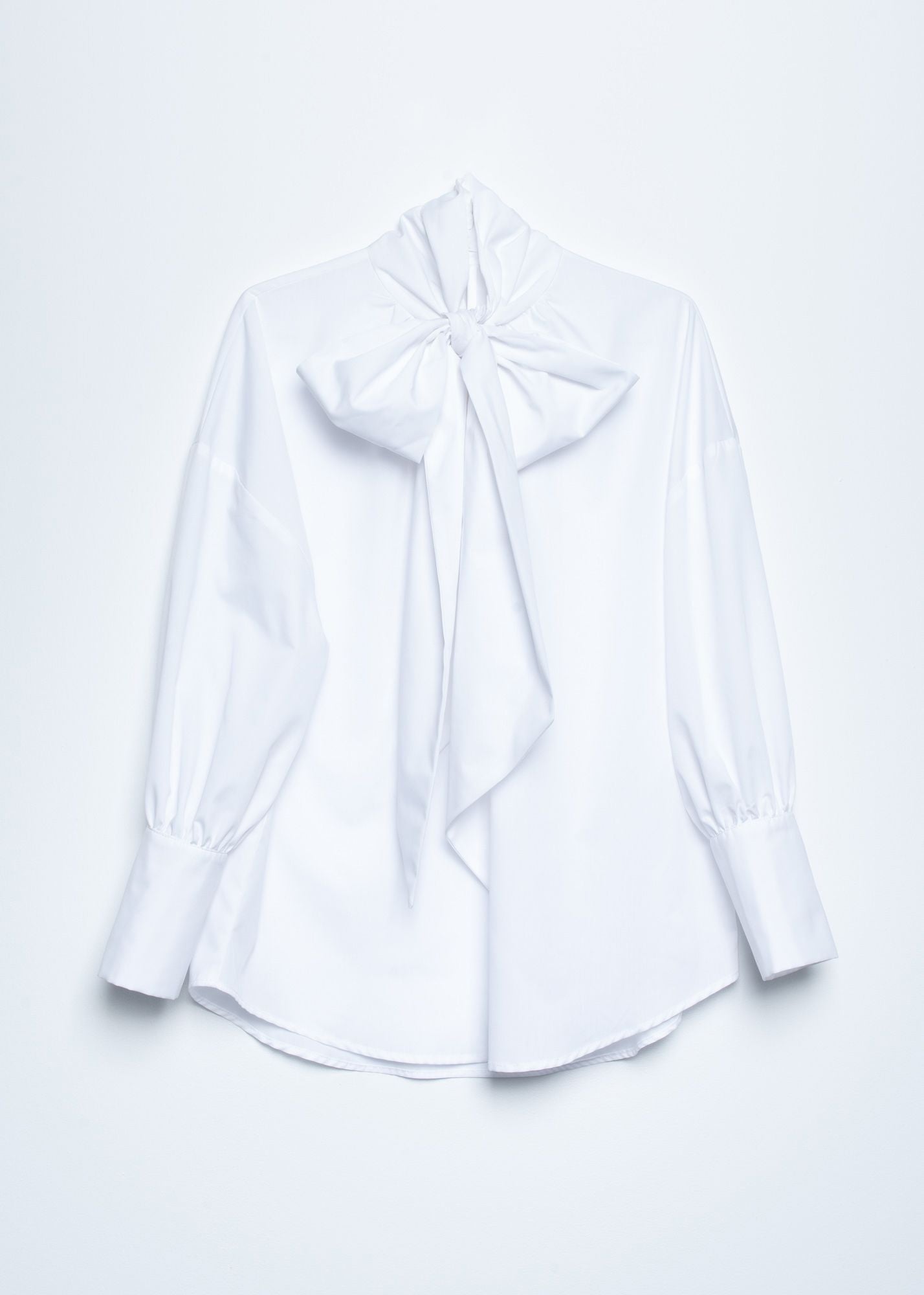 Poplin shirt with bow tie
