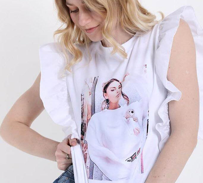 Puff Sleeves Cotton T-Shirt JASPER