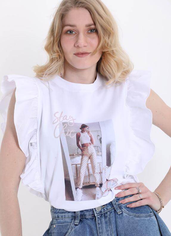 Puff Sleeves Cotton T-Shirt JASPER