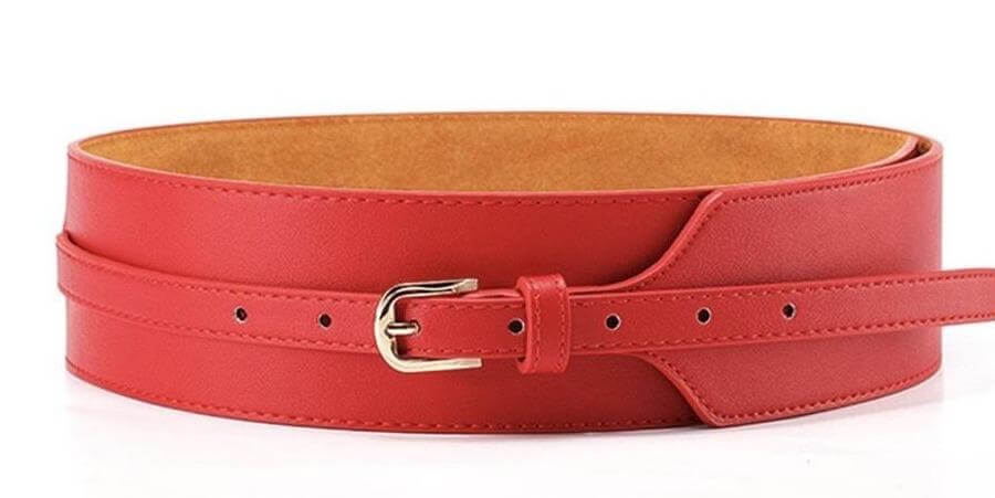 Red Leather Belt 