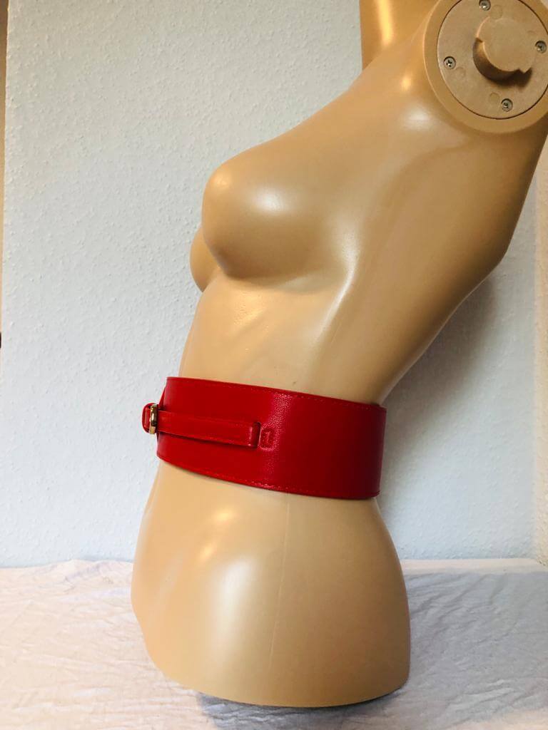 Red Leather Belt 
