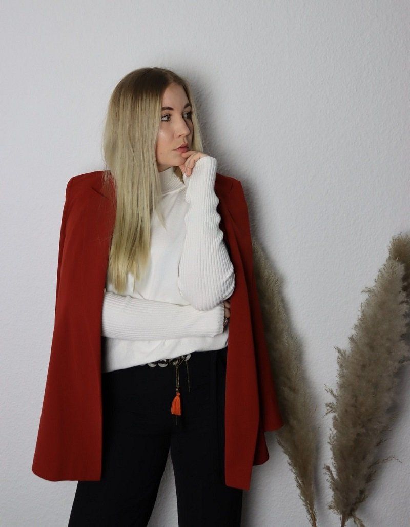 Relaxed Blazer Darkred 