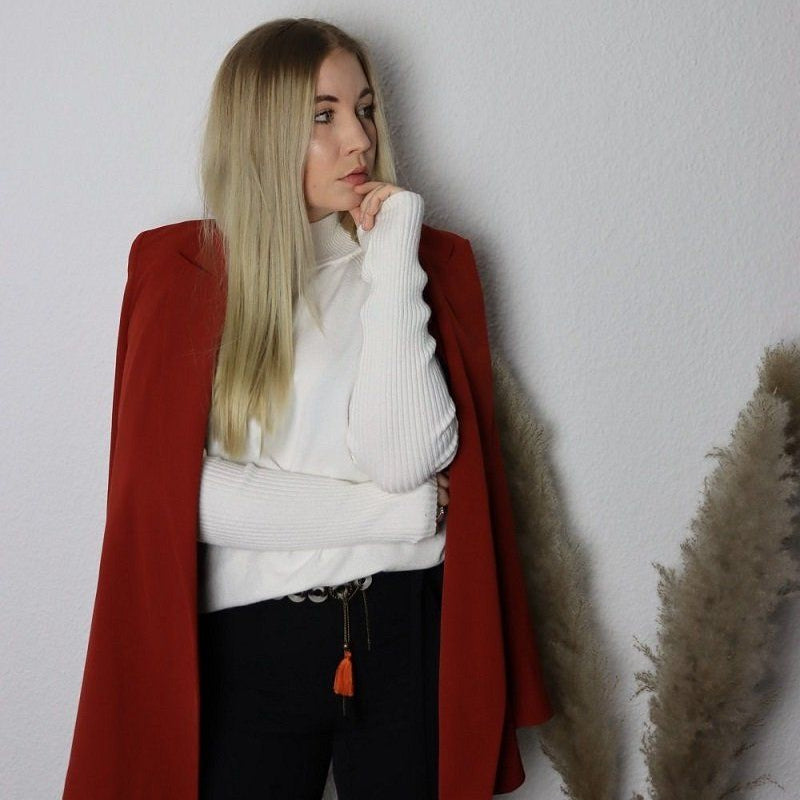 Relaxed Blazer Darkred 