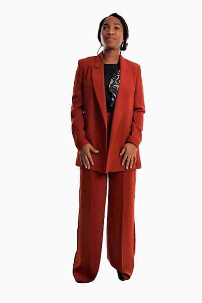 Relaxed Blazer Darkred 