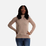 Ribbed High Neck Sweater , ripped sweater, beige sweater, pullover