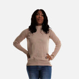 Ribbed High Neck Sweater , ripped sweater, beige sweater, pullover