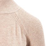 Ribbed High Neck Sweater , ripped sweater, beige sweater, pullover