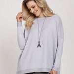 Ribbed Neck Sweater 