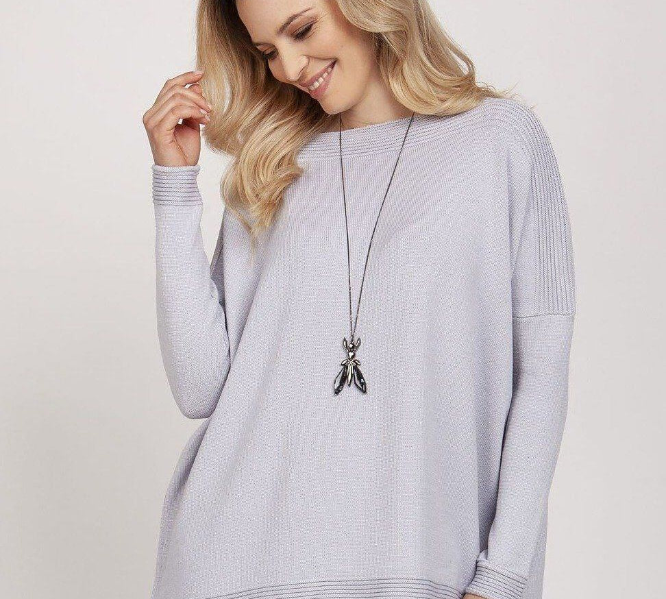 Ribbed Neck Sweater 