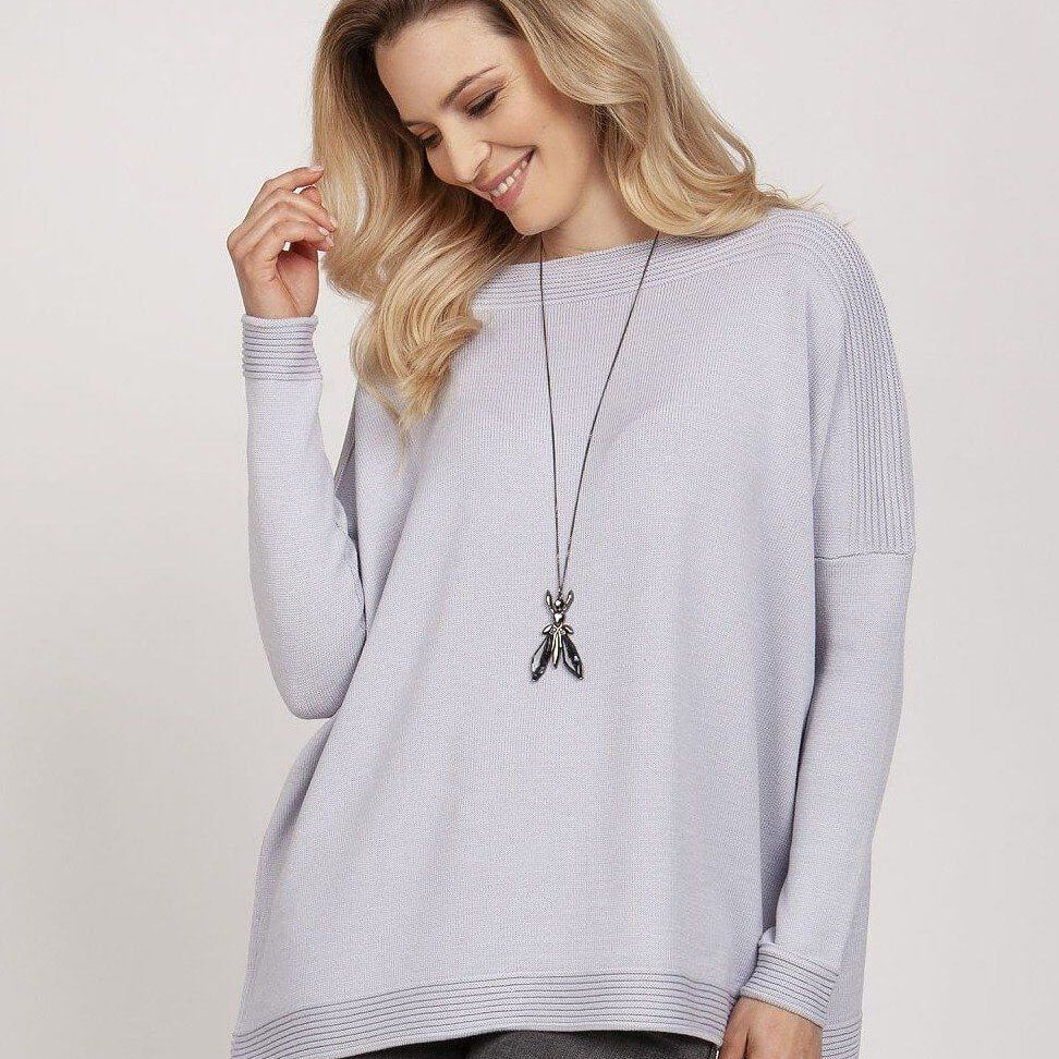 Ribbed Neck Sweater 