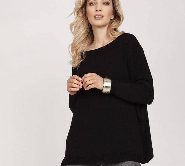 Ribbed Neck Sweater 