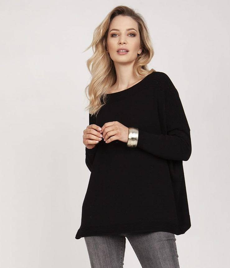 Ribbed Neck Sweater 