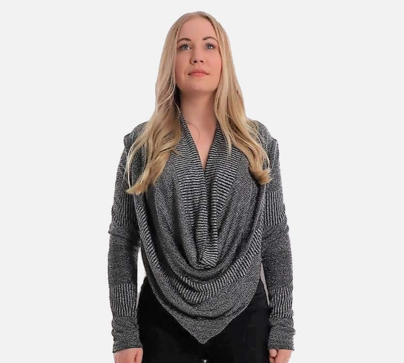 Ribbed Top with Leather , Top with leather, Top woman