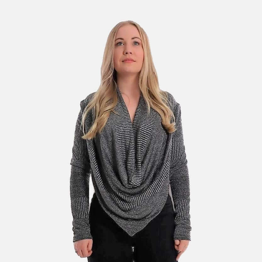 Ribbed Top with Leather , Top with leather, Top woman