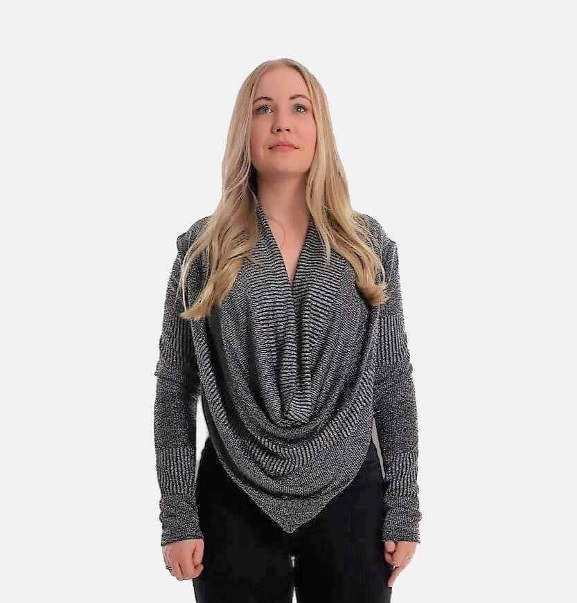 Ribbed Top with Leather , Top with leather, Top woman