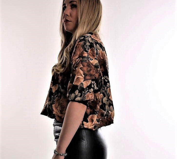 Rose Prints Blouse , blouse, top rose pattern