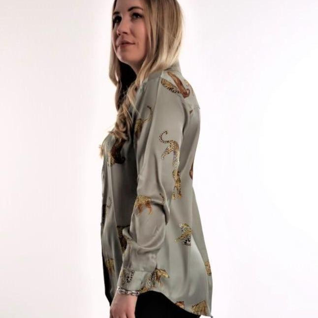 Satin Leopard Shirt 