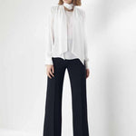 Twill Bow Blouse
