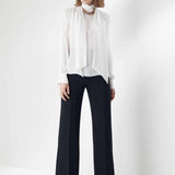 Twill Bow Blouse