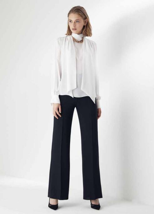 Twill Bow Blouse