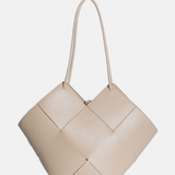 Braided Shopper Handbag Beige, Handbag beige woman