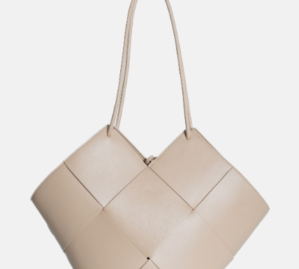 Braided Shopper Handbag Beige, Handbag beige woman