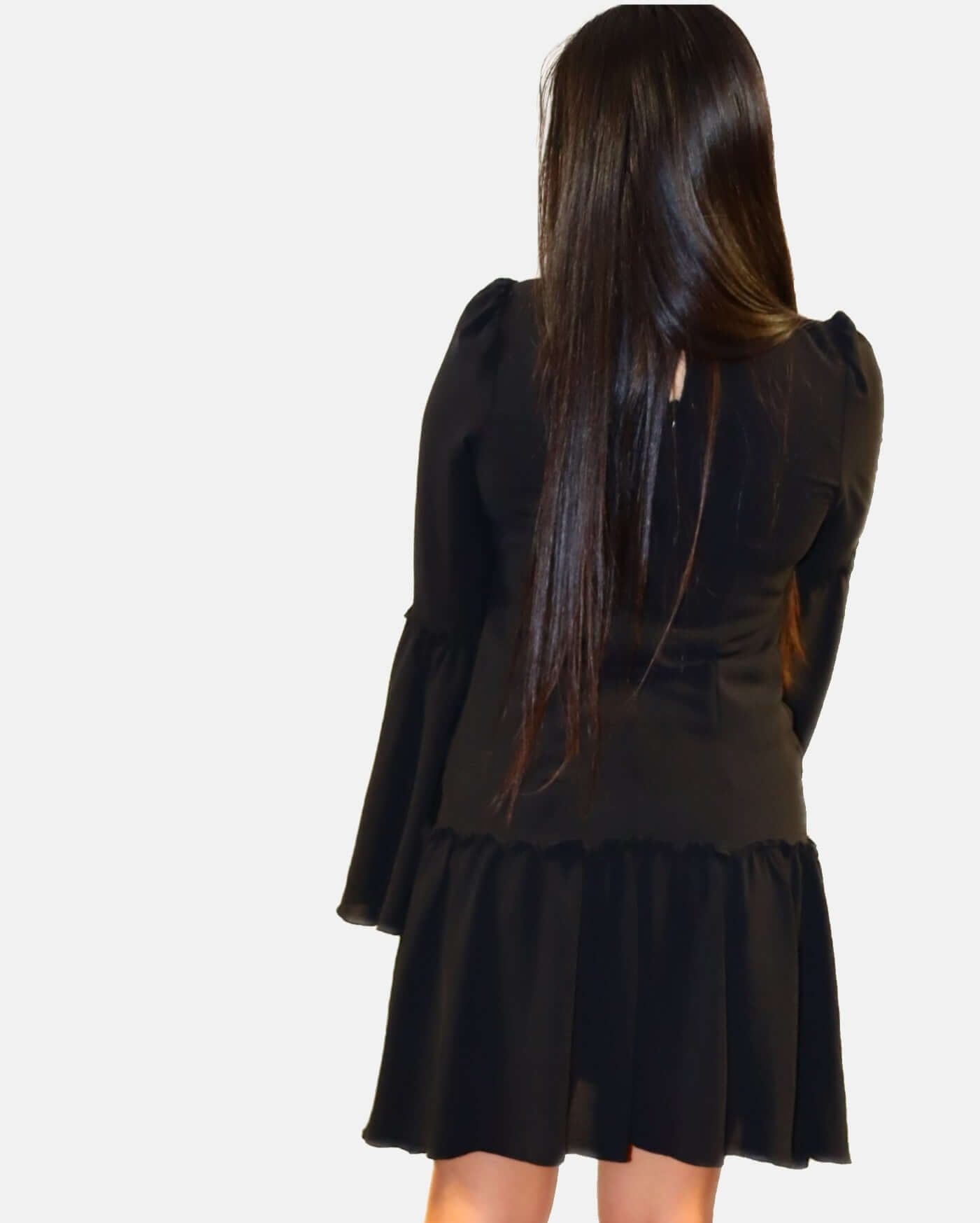 Short Gathers Dress , Little Black Dress, flare dress, flare black dress, dress woman,