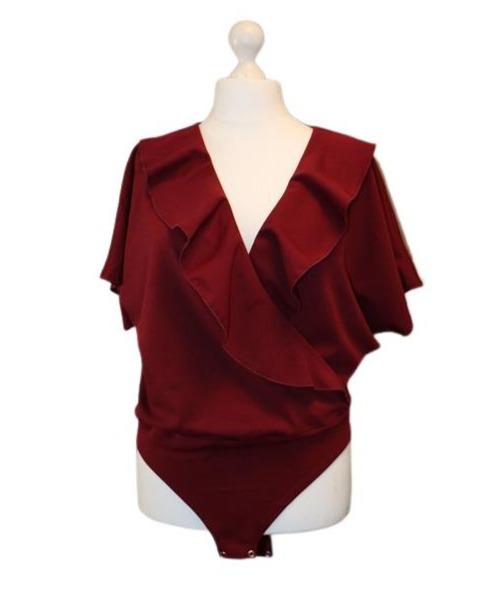 Shortsleeves Bodysuit darkred
