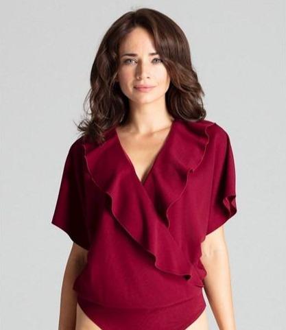 Shortsleeves Bodysuit maroon