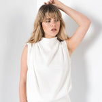 Shoulder pleat top 