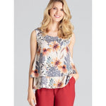 Sleeveless Floral Blouse Globaltex