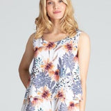 Sleeveless Floral Blouse Globaltex